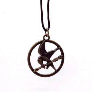 Lionsgate Lgf The Hunger Games Mockingjay Pendant Necklace On Black 9" Cord